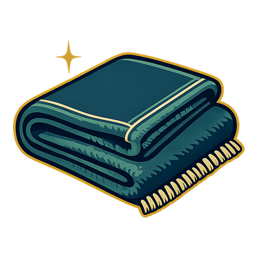 Folded lush blankets