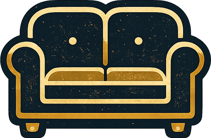 Plush lounge couch